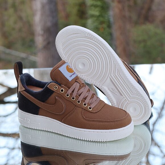 Nike Air Force 1 Low Carhartt WIP Ale Brown Men’s Size 9 AV4113-200 - Picture 5 of 16